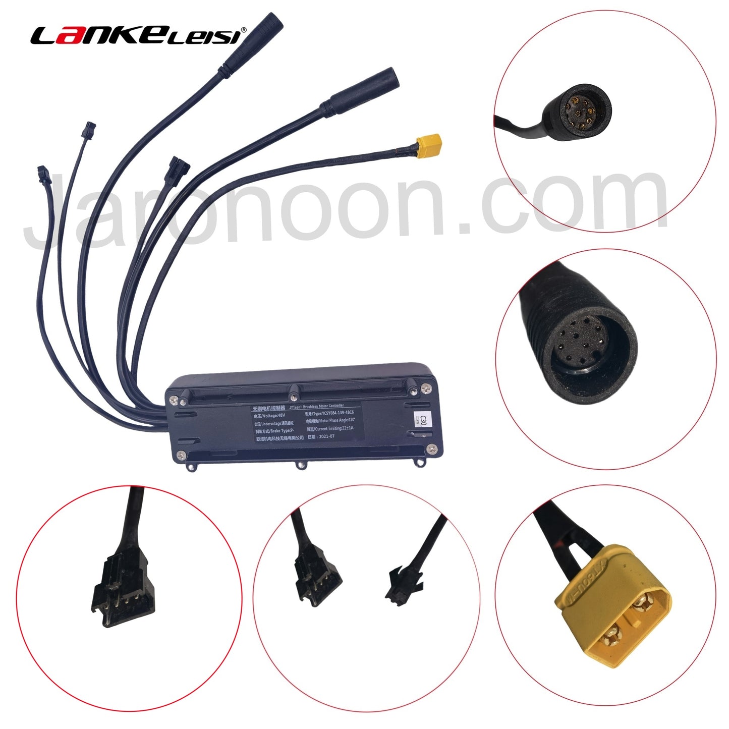Original Factory Controller for LANKELEISI RV700 Explorer / XC4000 Electric Bike (Model: YCSY084-139-48C6)