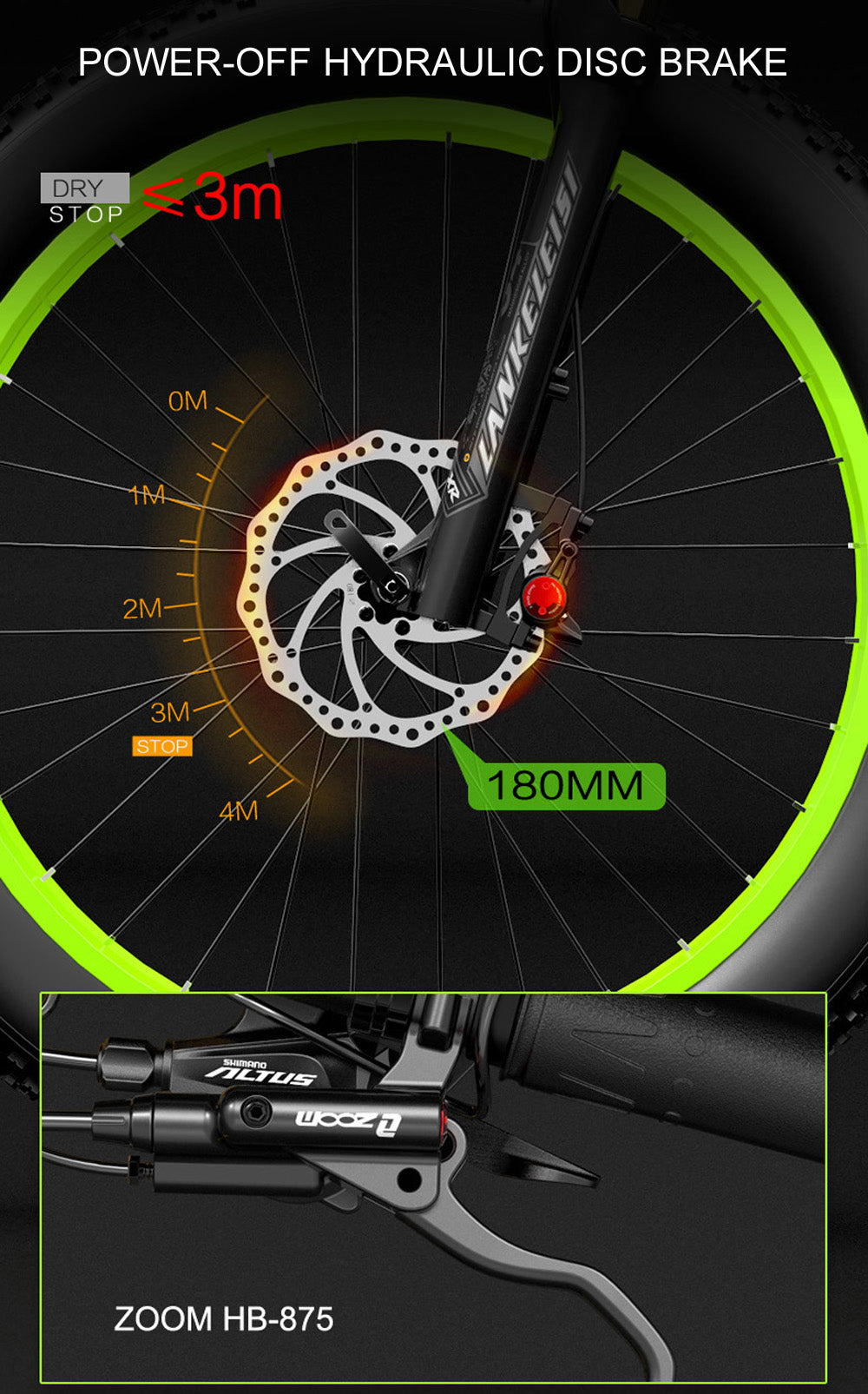 XT750Plus 1000W Powerful Electric Fat Tire Bike, 5 Poziom Pedal Assist, 48V 14,5A/17.5A. Duża Bateria Capacity Lithium przyjmuje zwodzenie podwójnego ramienia