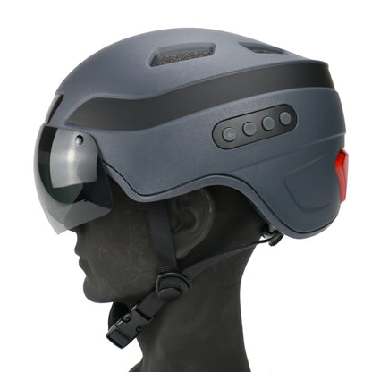 Upgradowany Bluetooth Calling Smart Helmet z 1080P HD Built-in Driving Recorder Camera, Detachable Visor,Turn Signal Taillight