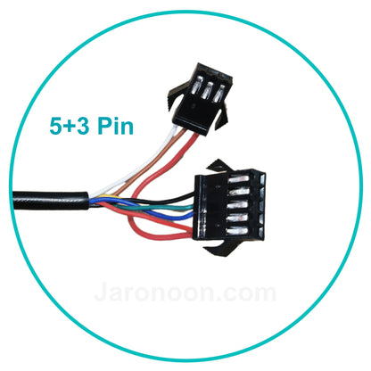 LCD-P5C-21D E-Bike Smart Display Meter | 48V, IP67 Waterproof, SM 5+3 Core(50.8x38mm)