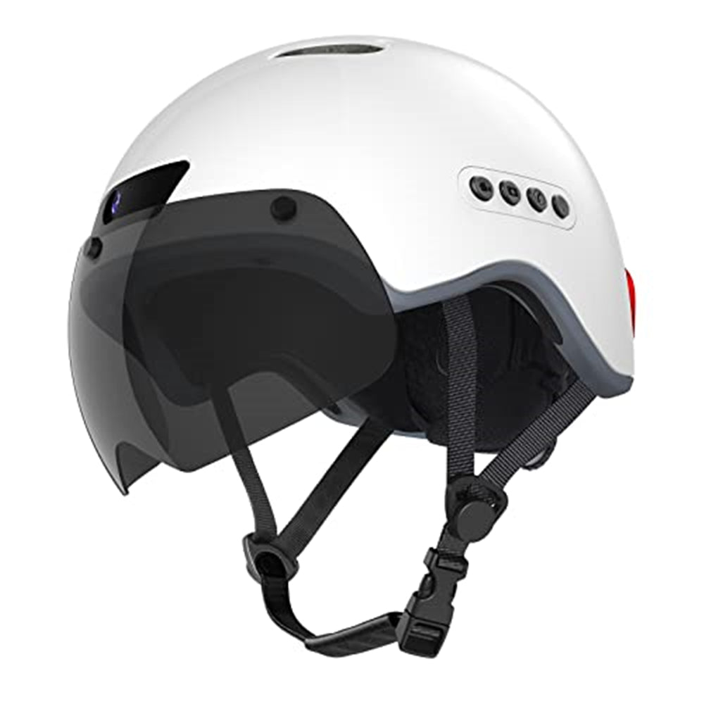 Bluetooth Calling Smart Helmet with Built-in Driving Recorder Camera, Detachable Visor,Turn Signal Taillight for Urban Commuteruter (ang.)