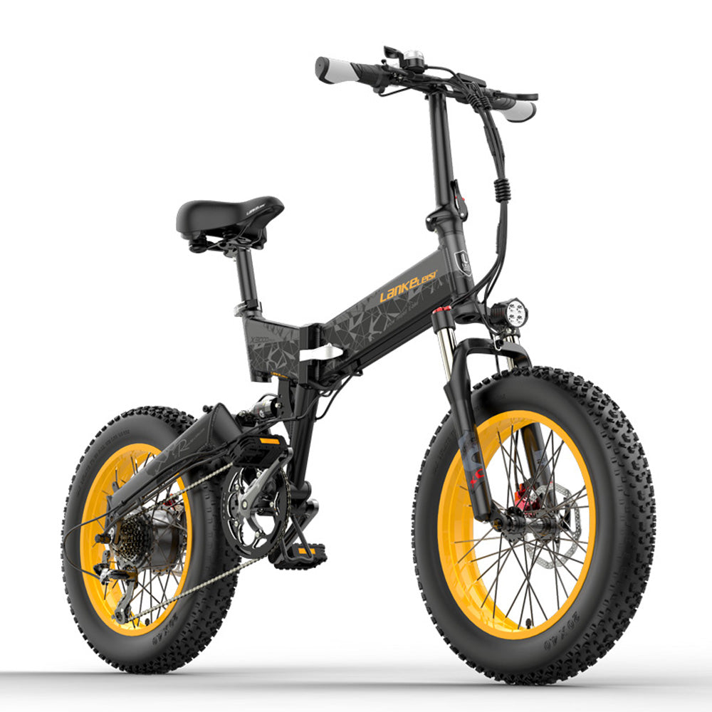 Lankeleisi X3000plus 1000W E-bicicletă pliabilă 48V 14.5A/17.5A Bicicletă electrică Bicicletă de zăpadă 20 inch Mountain Bike Suspensie completă față și spate