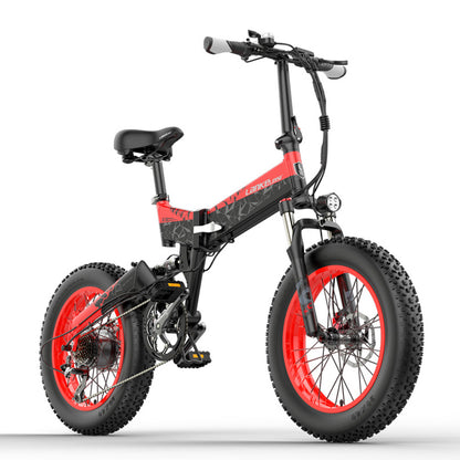 Lankeleisi X3000plus 1000W Folding E-bike 48V 17.5A Electric Bike Snow Bike 20 Inch Mountain Bike Front & Rear Full Suspension