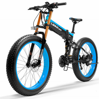 XT750Plus 1000W Powerful Electric Fat Tire Bike, 5 Poziom Pedal Assist, 48V 14,5A/17.5A. Duża Bateria Capacity Lithium przyjmuje zwodzenie podwójnego ramienia