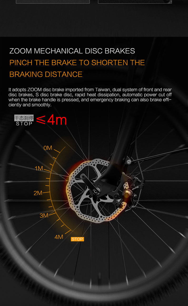 ES500 Pro 500W 48V 16Ah 130Km Endurance 24-дюймовый безщеточный мотор Bike Dual Disc Brakes 32km/h Max Speed City Bik